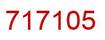 Number 717105 red image