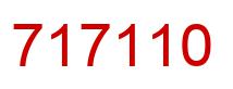 Number 717110 red image