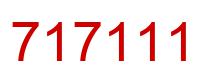 Number 717111 red image