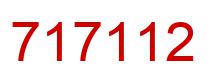 Number 717112 red image