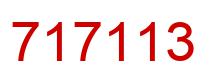 Number 717113 red image