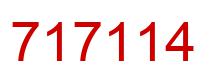 Number 717114 red image