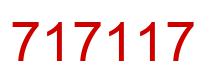 Number 717117 red image