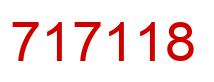 Number 717118 red image