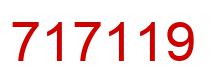 Number 717119 red image