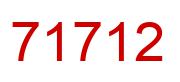 Number 71712 red image