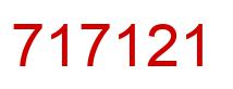 Number 717121 red image