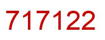 Number 717122 red image