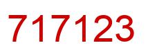 Number 717123 red image