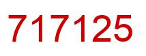 Number 717125 red image
