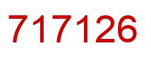 Number 717126 red image