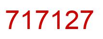 Number 717127 red image