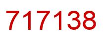 Number 717138 red image