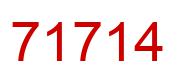 Number 71714 red image