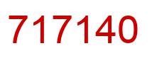 Number 717140 red image