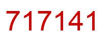Number 717141 red image