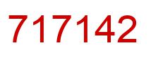 Number 717142 red image