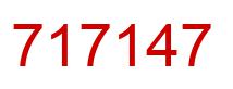 Number 717147 red image