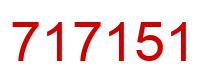 Number 717151 red image