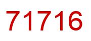Number 71716 red image