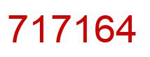 Number 717164 red image