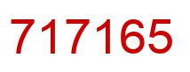 Number 717165 red image