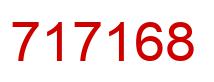 Number 717168 red image