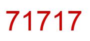 Number 71717 red image