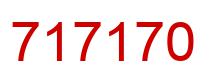 Number 717170 red image