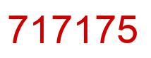 Number 717175 red image