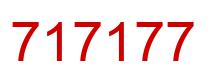 Number 717177 red image
