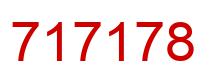 Number 717178 red image