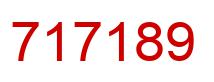 Number 717189 red image