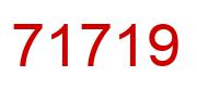 Number 71719 red image