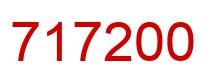 Número 717200 imagen rojo