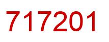 Number 717201 red image