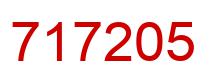 Number 717205 red image