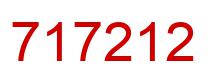 Number 717212 red image
