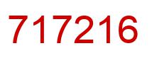 Number 717216 red image