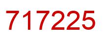 Number 717225 red image