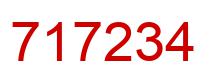 Number 717234 red image