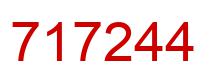 Number 717244 red image