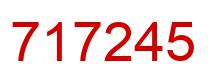 Number 717245 red image