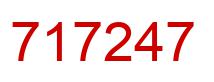 Number 717247 red image
