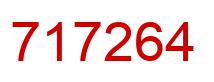 Number 717264 red image