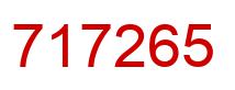 Number 717265 red image