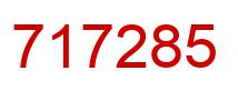 Number 717285 red image