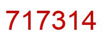 Number 717314 red image