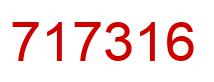 Number 717316 red image