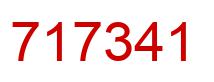 Number 717341 red image